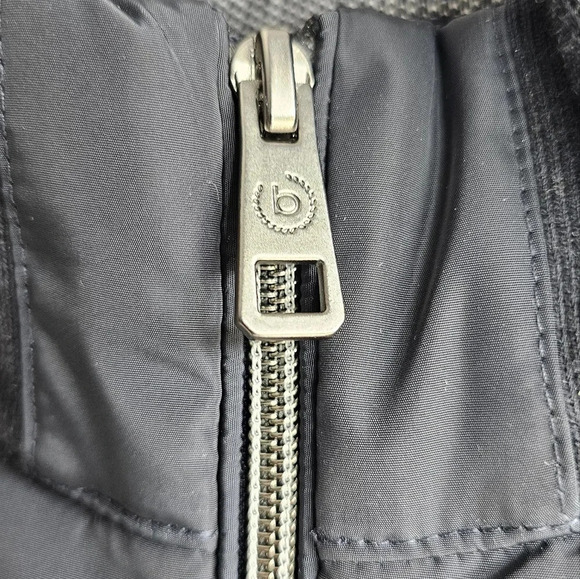 Bugatti Authentic Jacket Nylon/Knit Cotton Zipper Fitted Black  size L - Picture 9 of 16